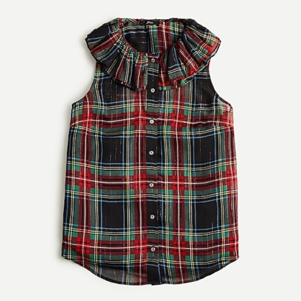 J. Crew ruffle collar top